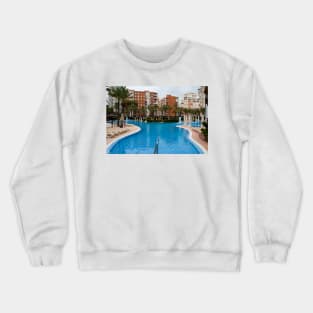 Solana Hotel Swimming Pool Benidorm Spain Crewneck Sweatshirt